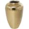18" Gold Aluminum Brushed Vase with Hammered Top